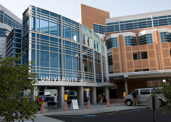 main entrance of university hospital